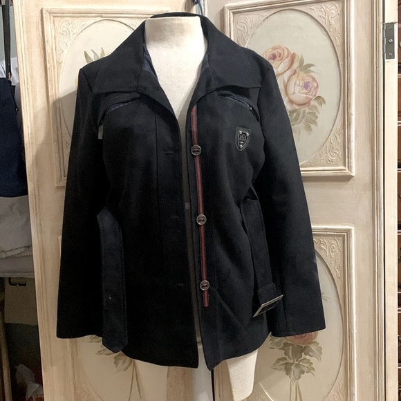 EGA Emporio black suede women’s jacket made in Italy - Picture 2 of 14